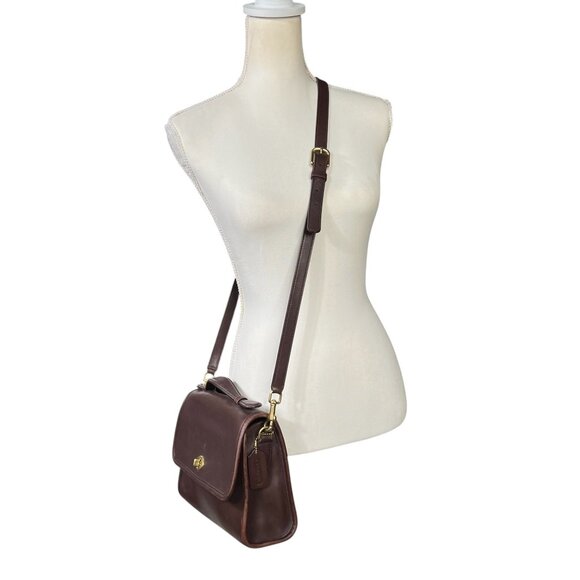 Vintage Coach Walnut Brown Court Crossbody Bag 9870 - Picture 2 of 15